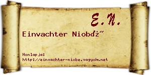 Einvachter Niobé névjegykártya
